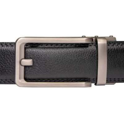 Gesp Mat zilver met zwarte strap